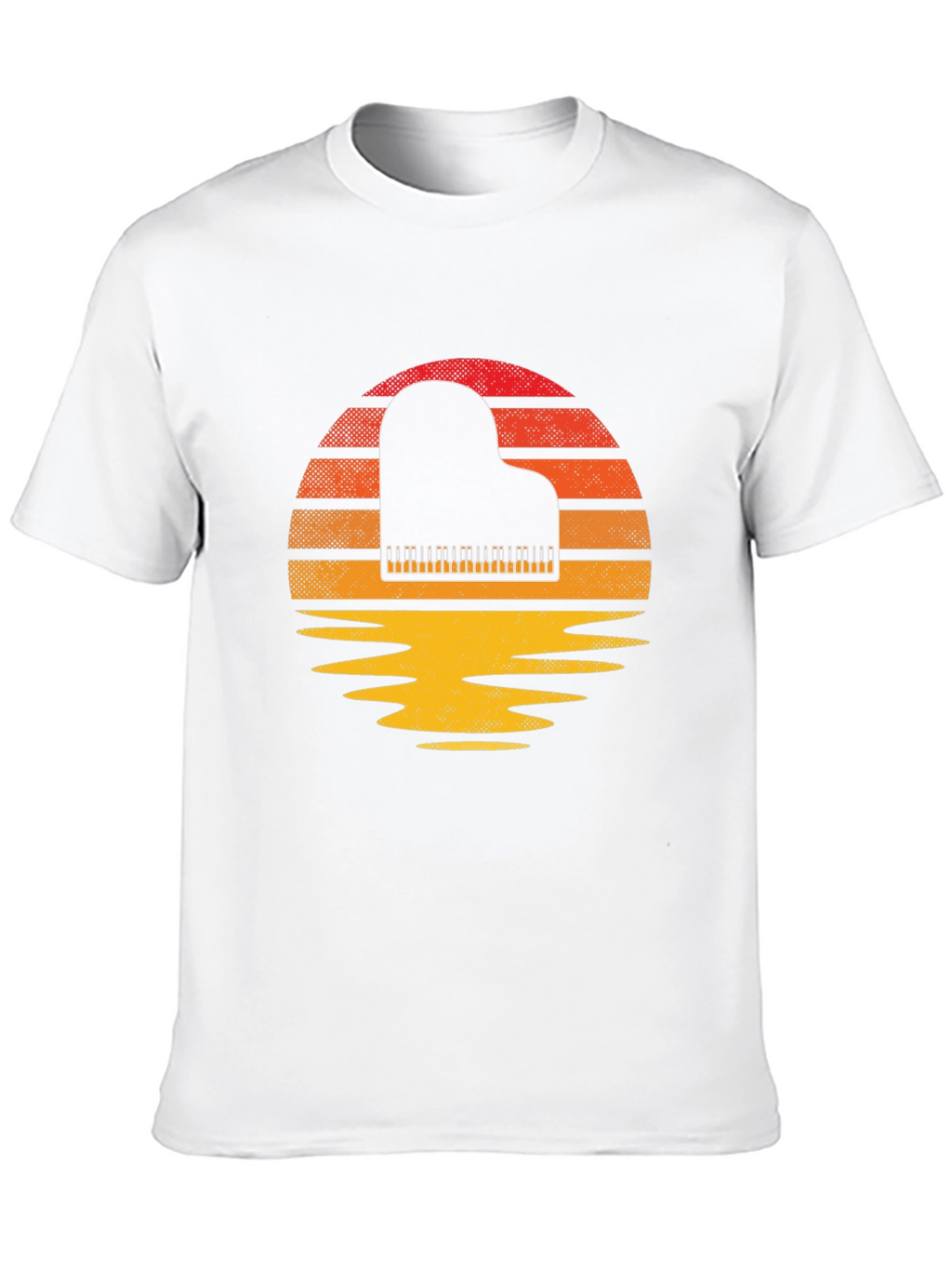 Retro Piano Sunset Graphic Tee