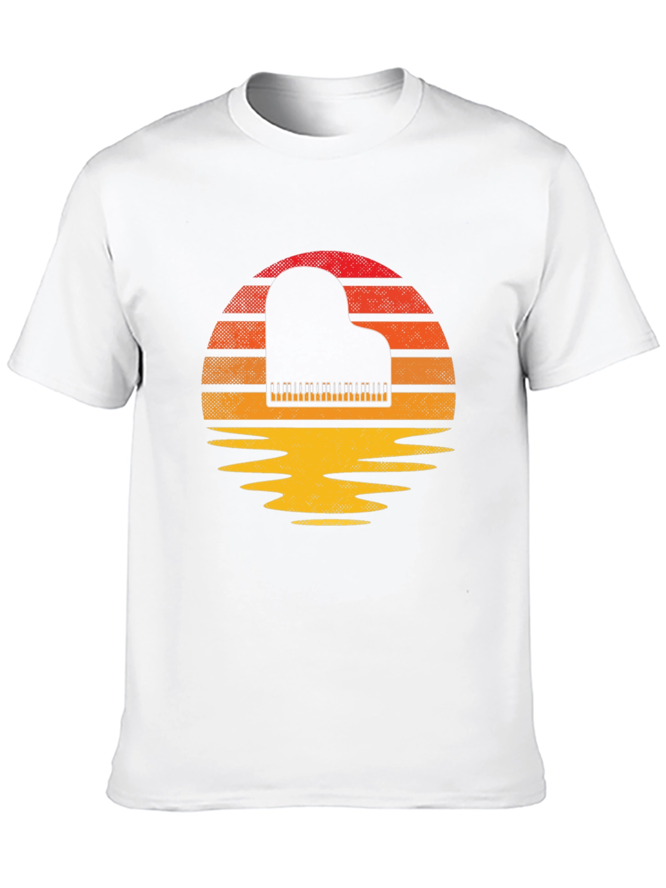 Retro Piano Sunset Graphic Tee