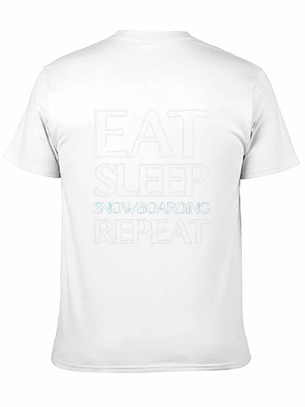 Eat Sleep Snowboarding Repeat Black Graphic Tee