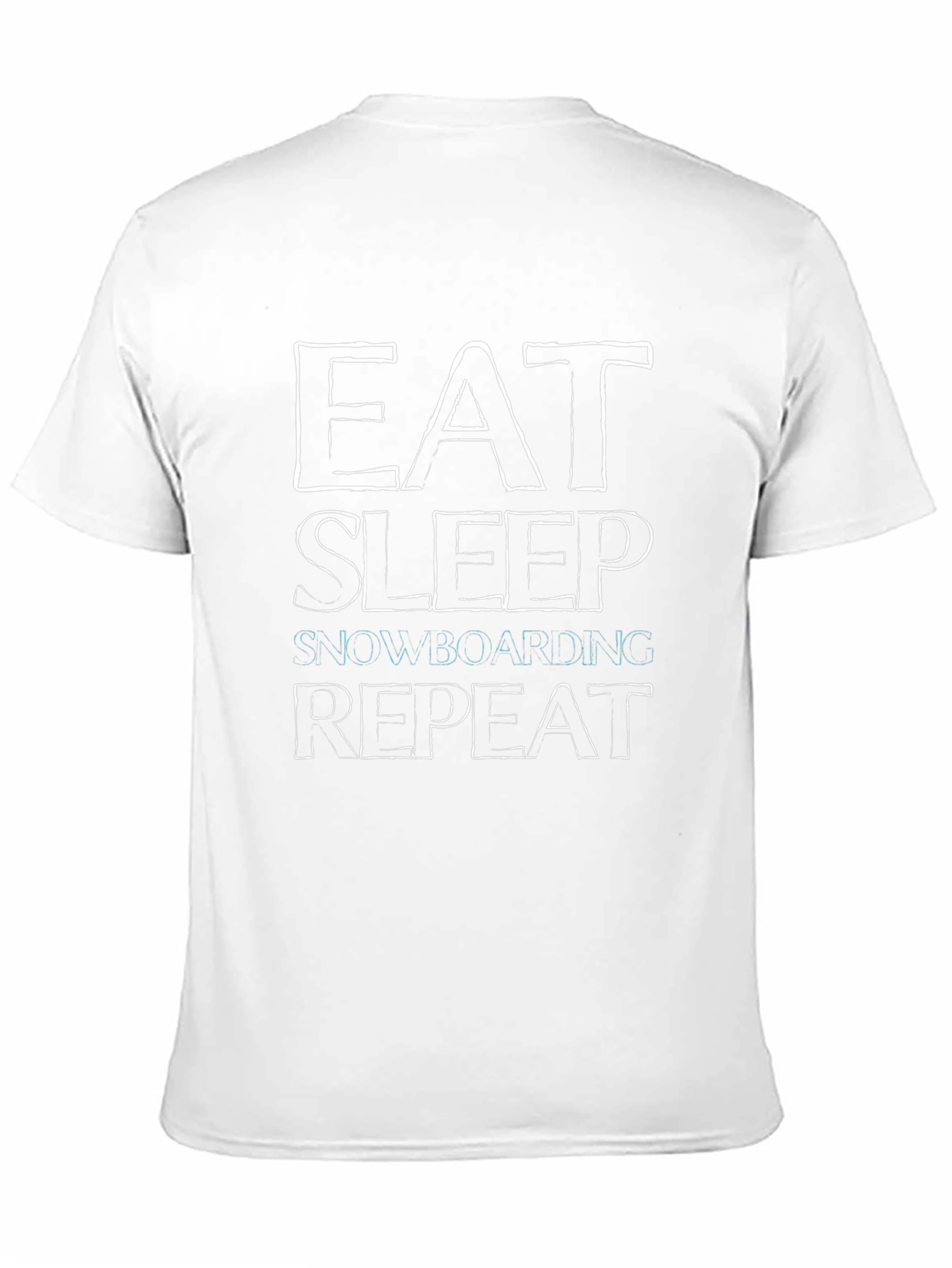 Eat Sleep Snowboarding Repeat Black Graphic Tee