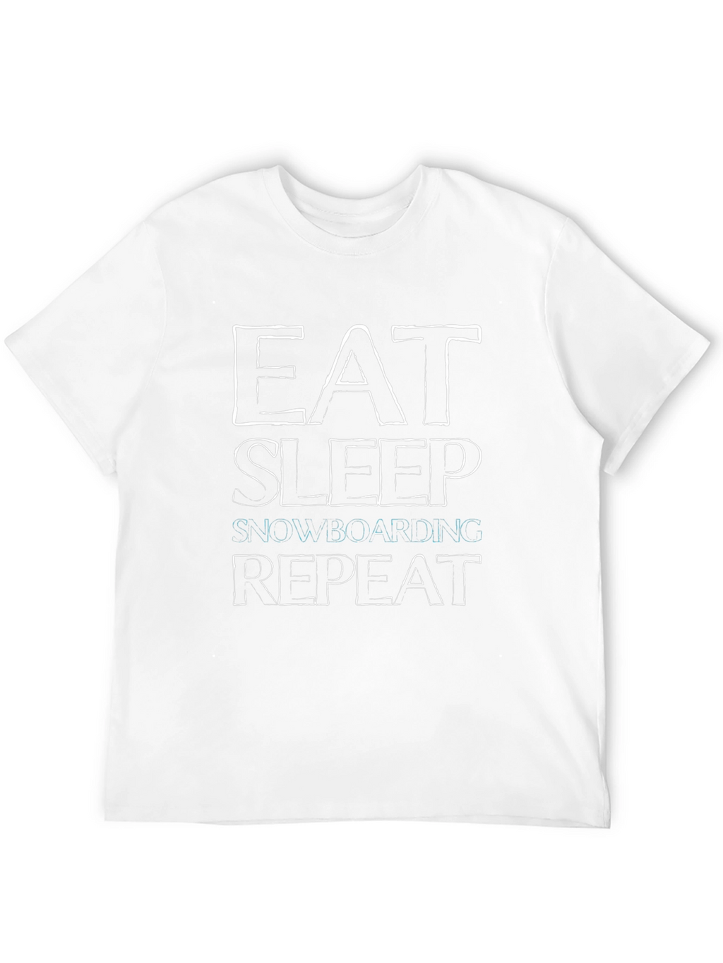Eat Sleep Snowboarding Repeat Black Graphic Tee