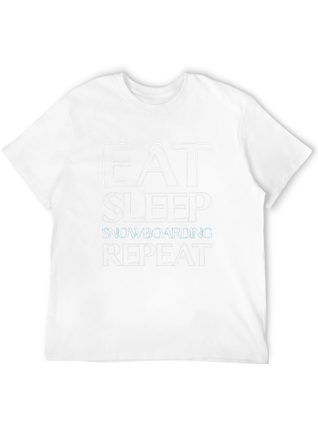 Eat Sleep Snowboarding Repeat Black Graphic Tee