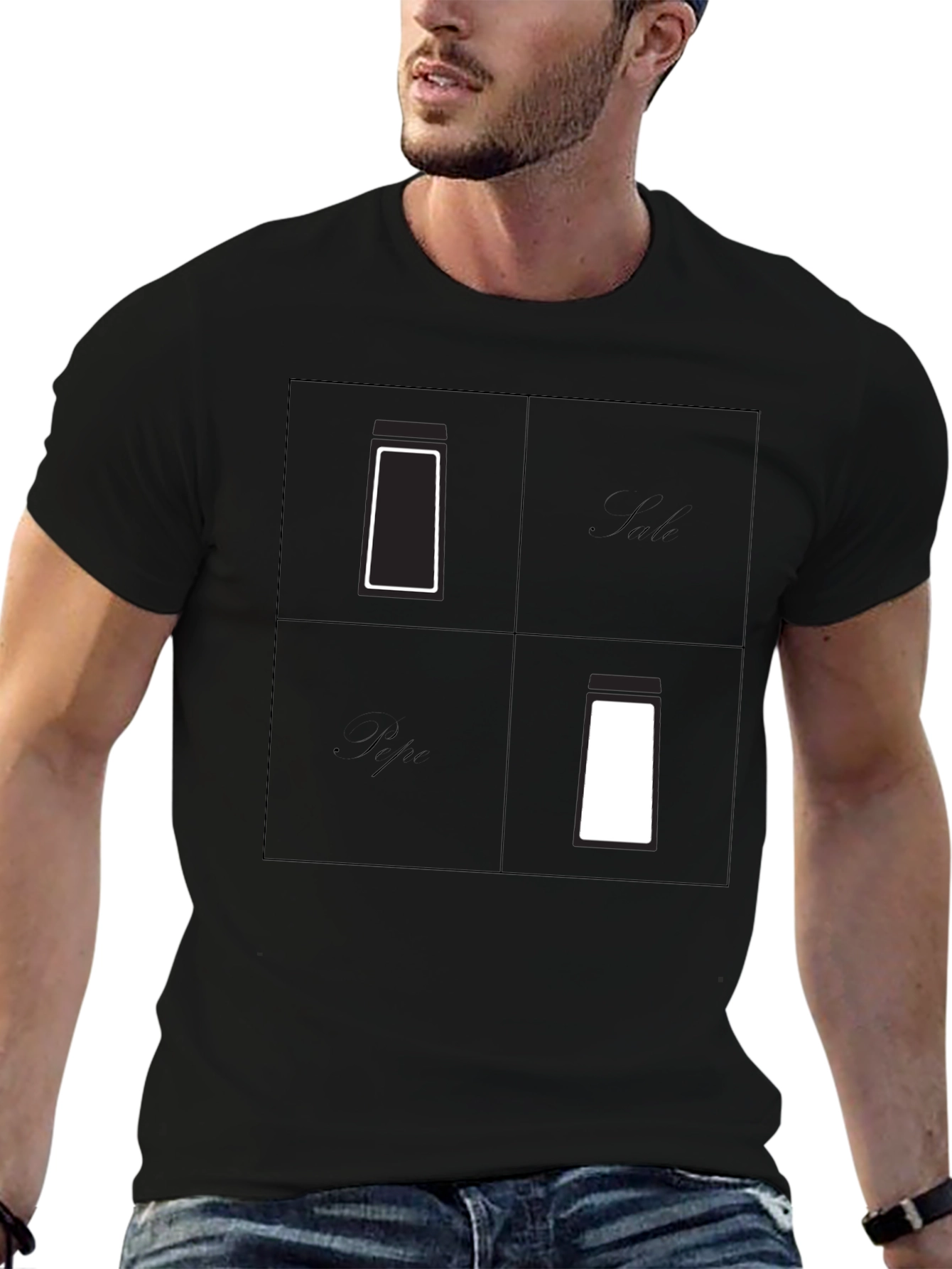 Salt & Pepper Graphic Tee - Minimalist Design
