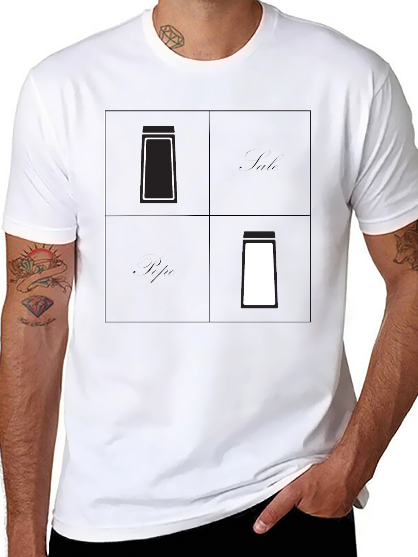 Salt & Pepper Graphic Tee - Minimalist Design