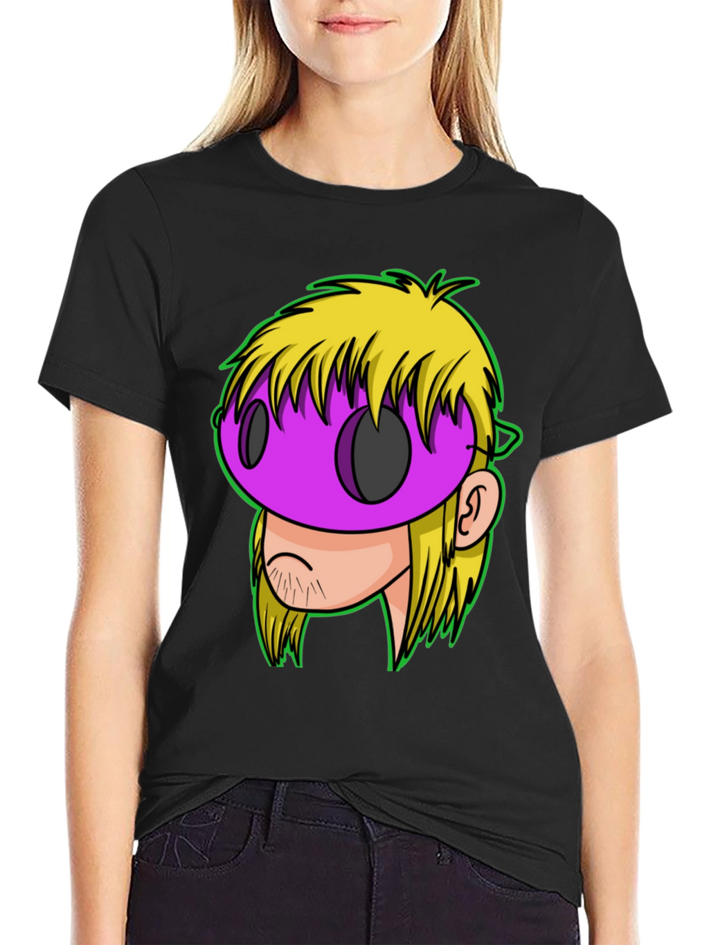 Graphic T-Shirt - Cartoon Mask Design