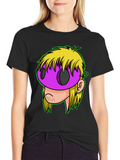 Graphic T-Shirt - Cartoon Mask Design