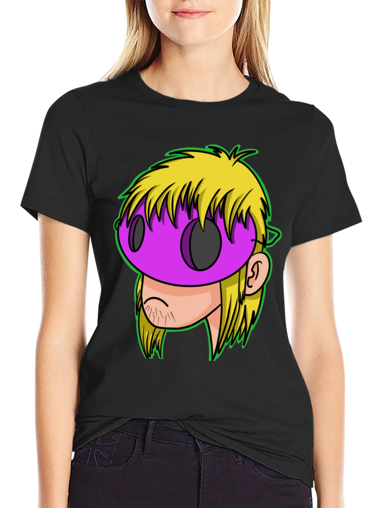 Graphic T-Shirt - Cartoon Mask Design