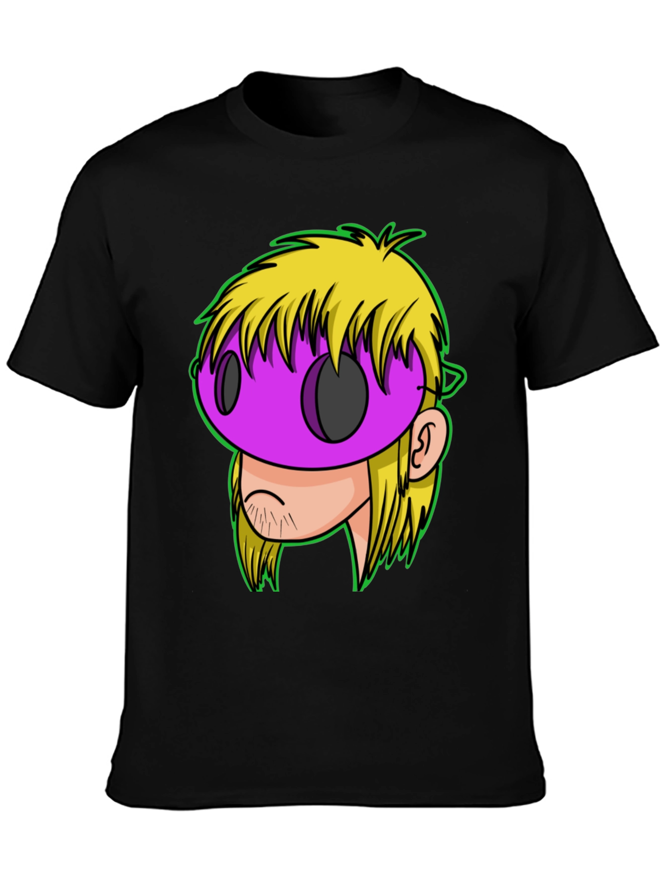Graphic T-Shirt - Cartoon Mask Design