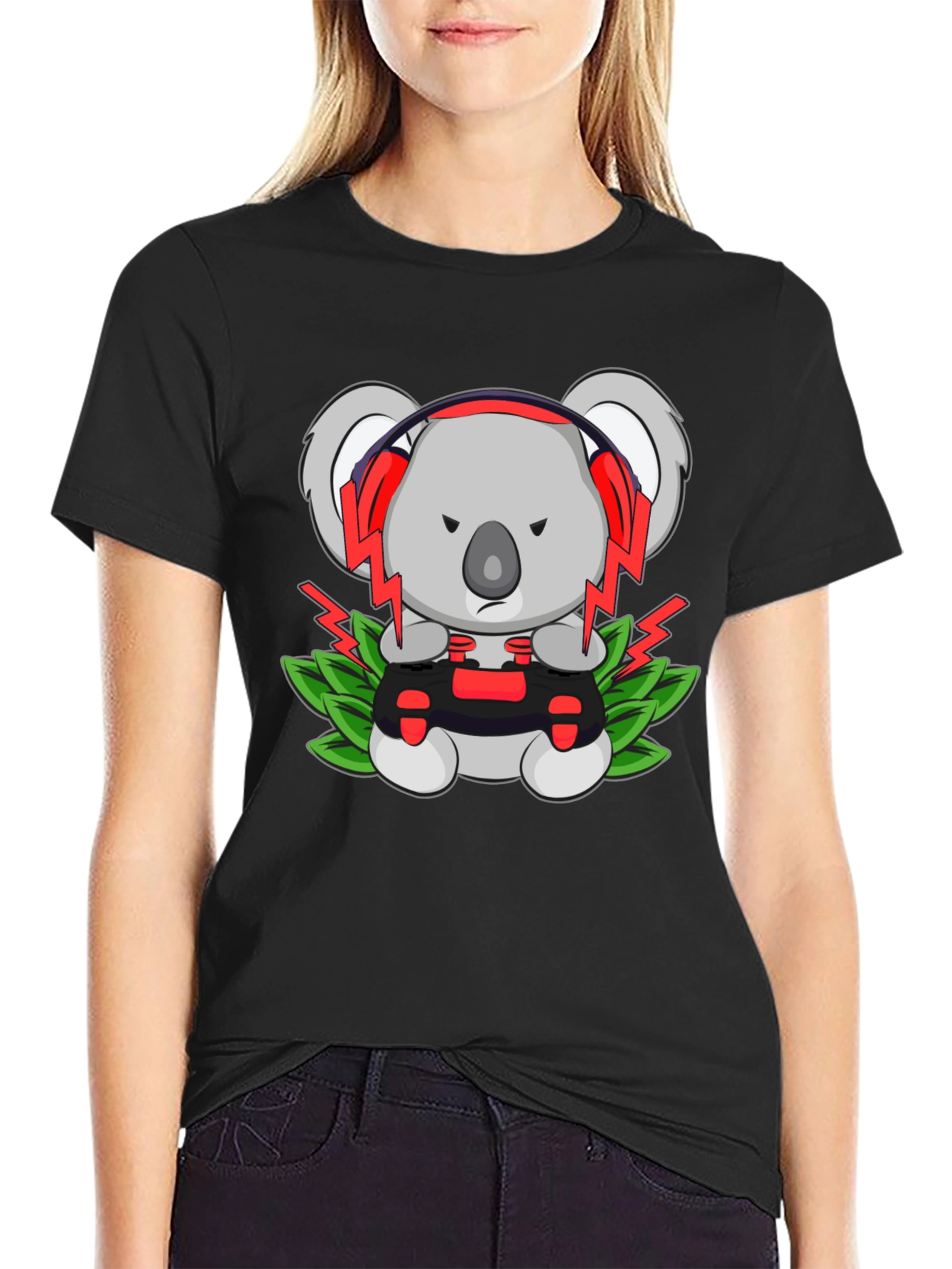 Gamer Koala T-Shirt - Controller & Headphones