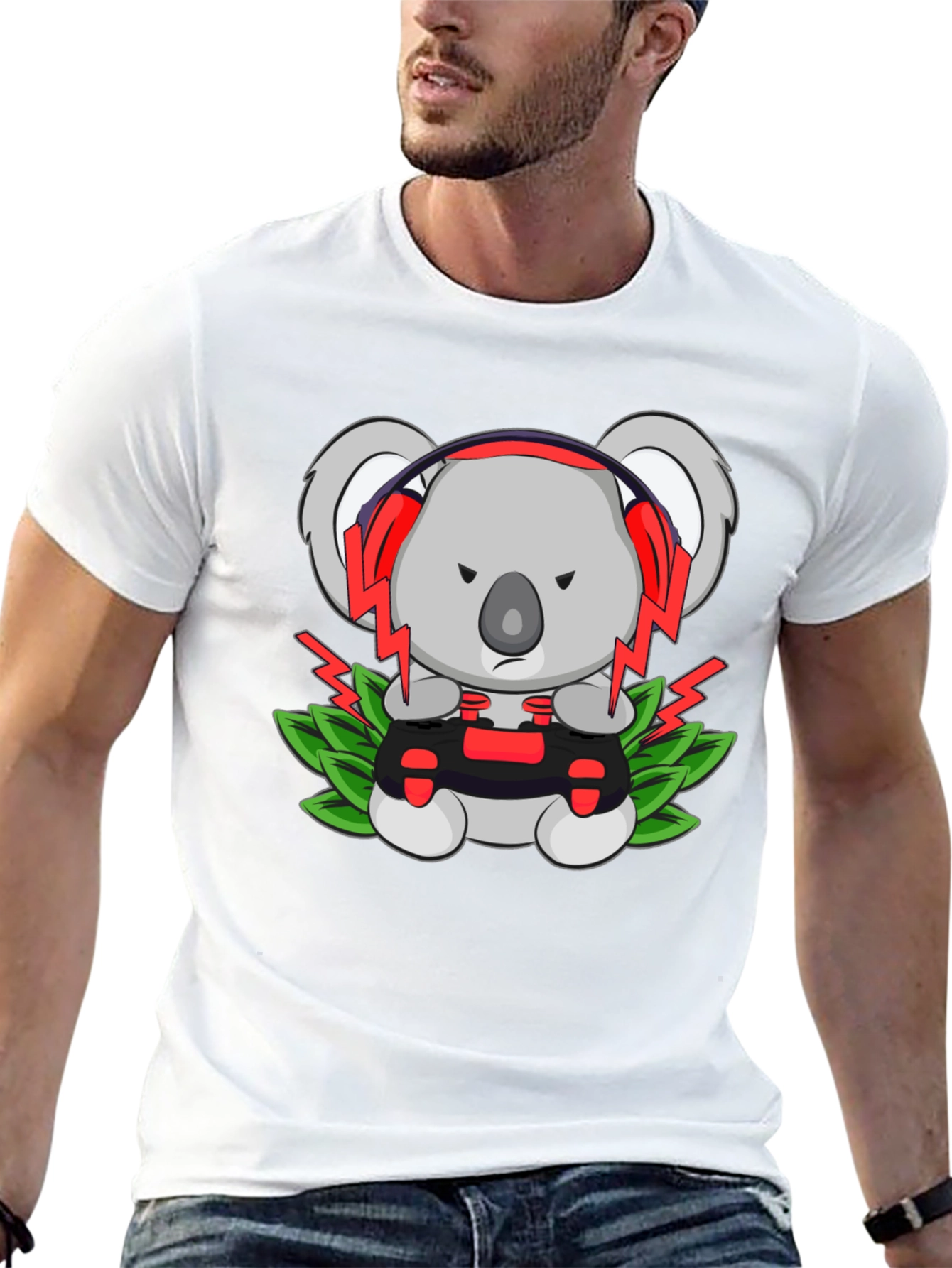 Gamer Koala T-Shirt - Controller & Headphones