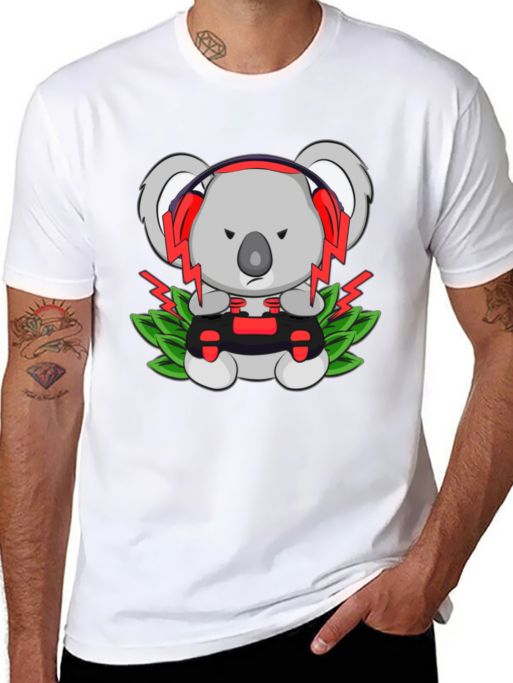 Gamer Koala T-Shirt - Controller & Headphones