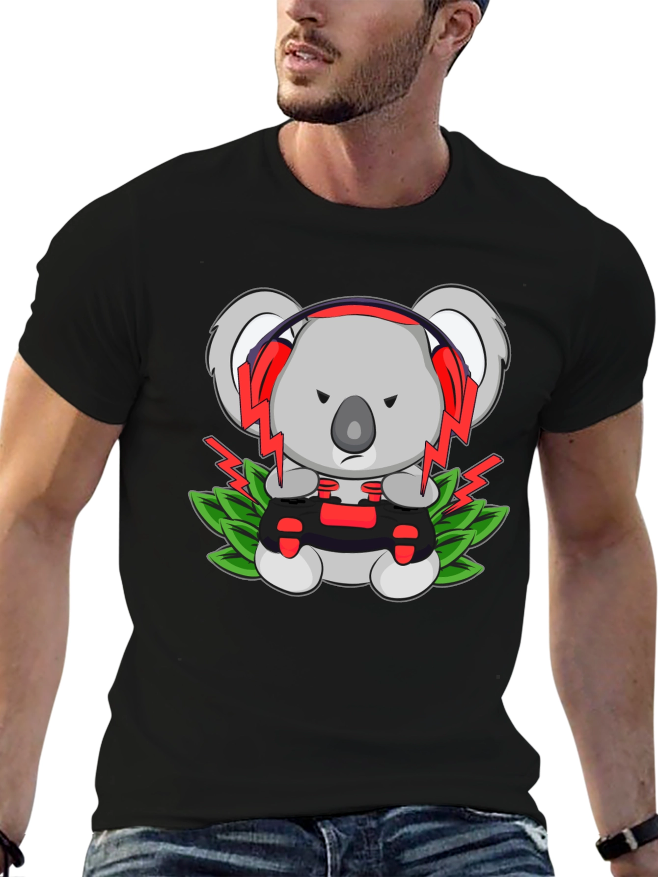 Gamer Koala T-Shirt - Controller & Headphones