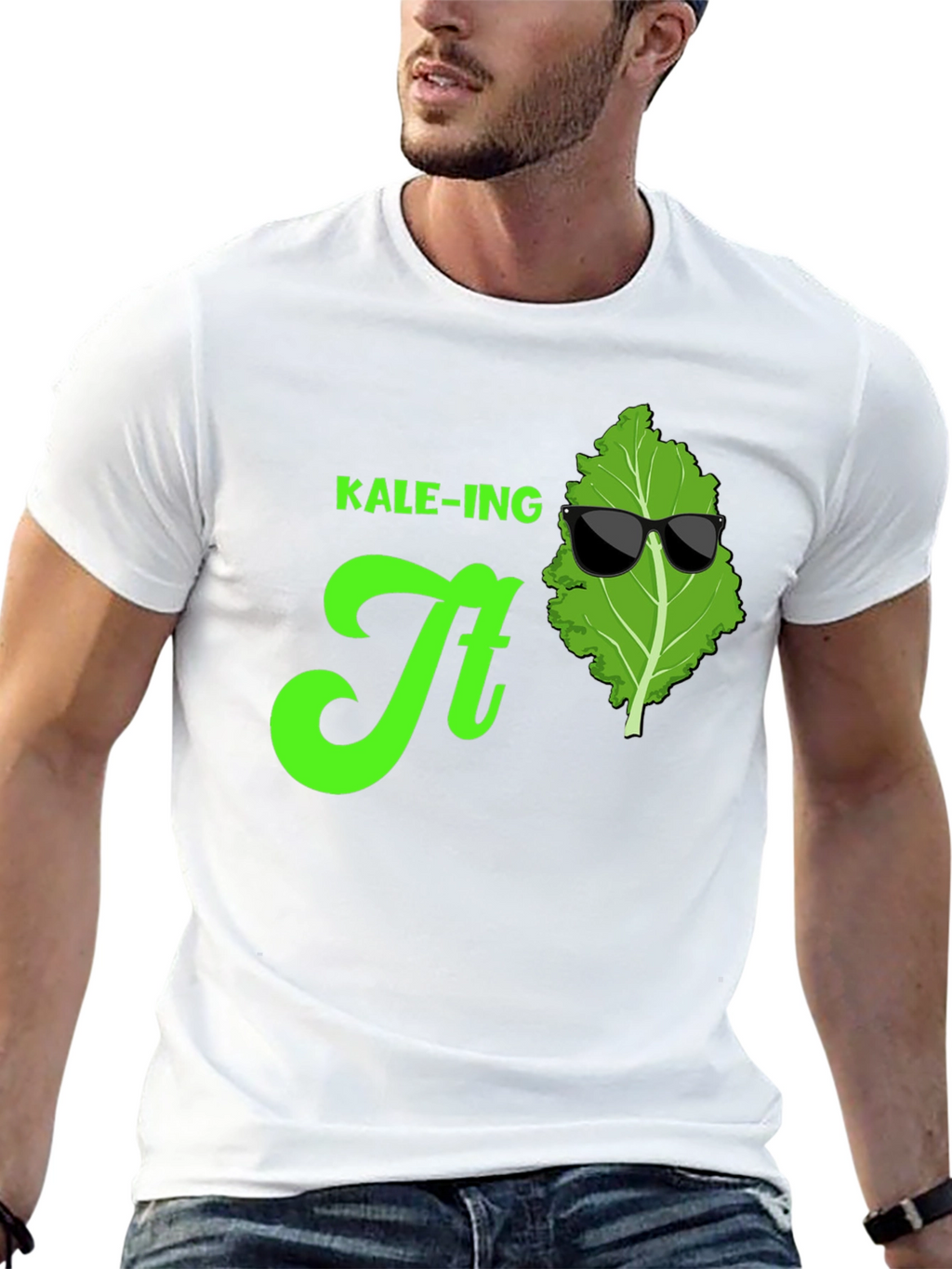 KALE-ING It T-Shirt: Cool Green Graphic Tee
