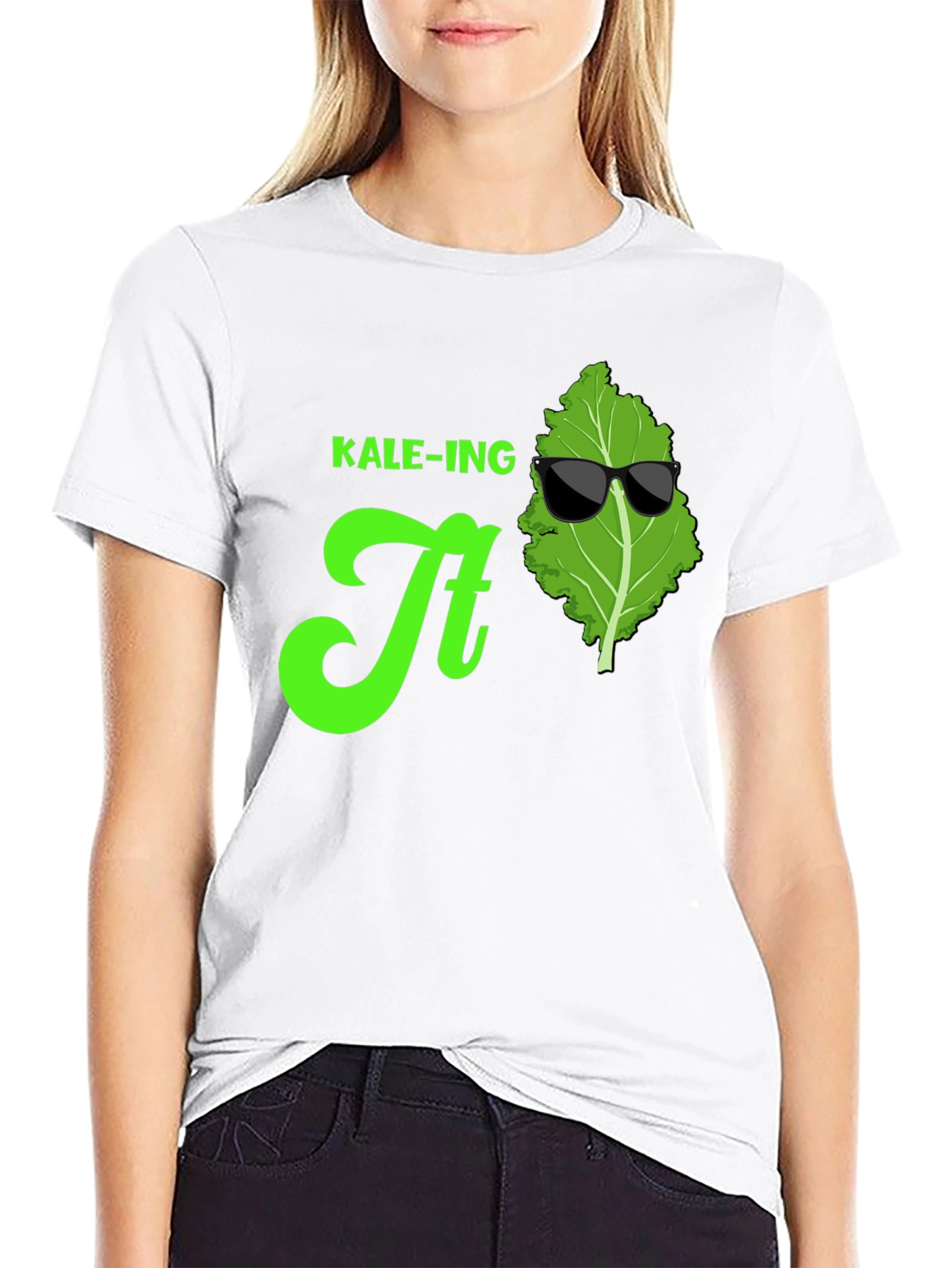 KALE-ING It T-Shirt: Cool Green Graphic Tee