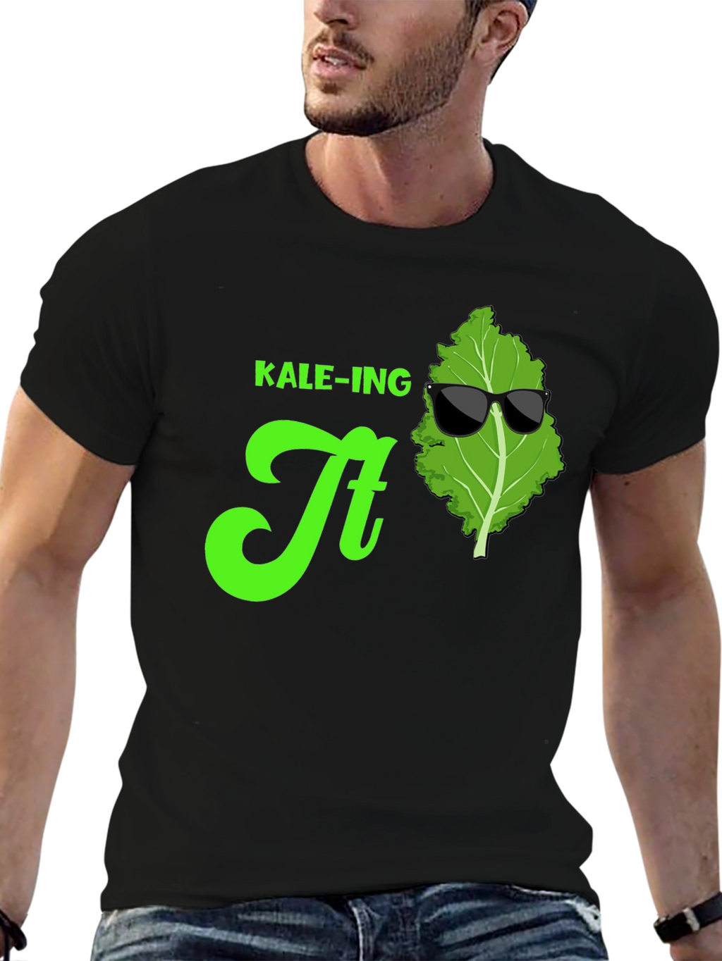 KALE-ING It T-Shirt: Cool Green Graphic Tee