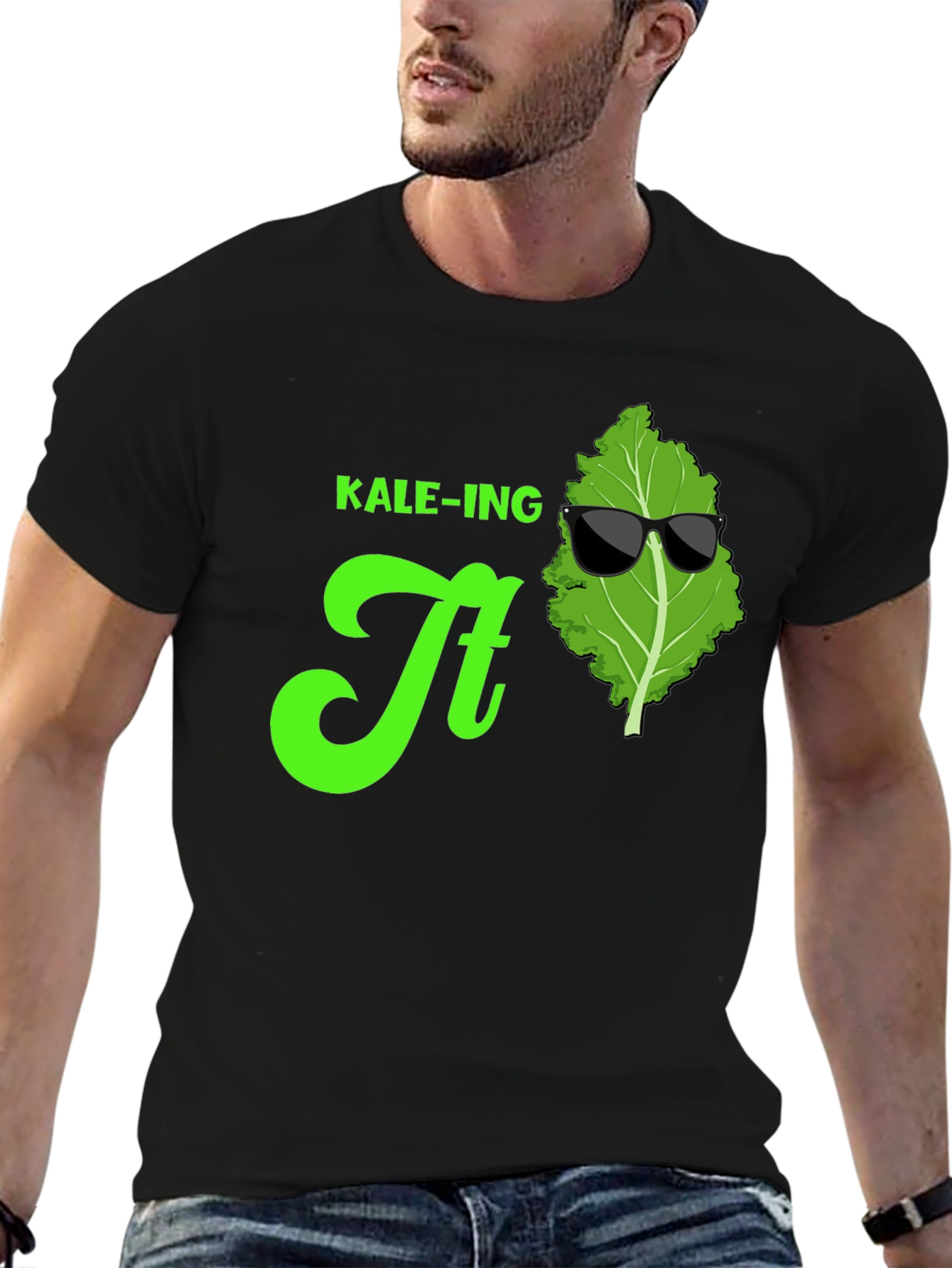 KALE-ING It T-Shirt: Cool Green Graphic Tee