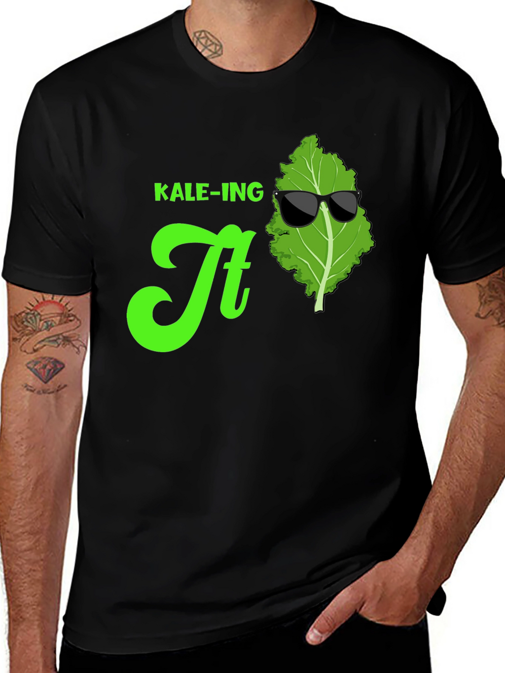 KALE-ING It T-Shirt: Cool Green Graphic Tee