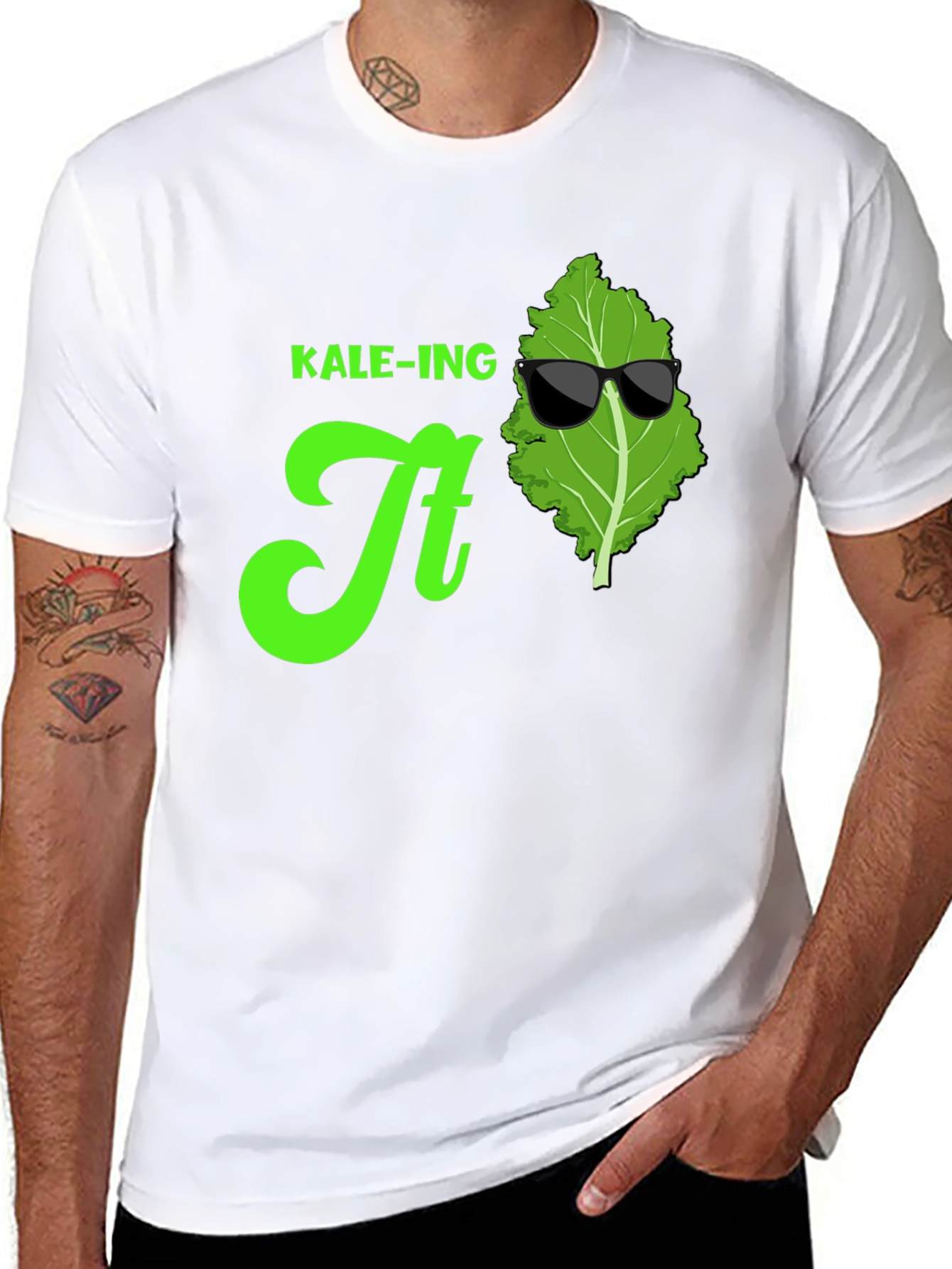 KALE-ING It T-Shirt: Cool Green Graphic Tee