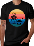 Retro Sunset Beach T-Shirt
