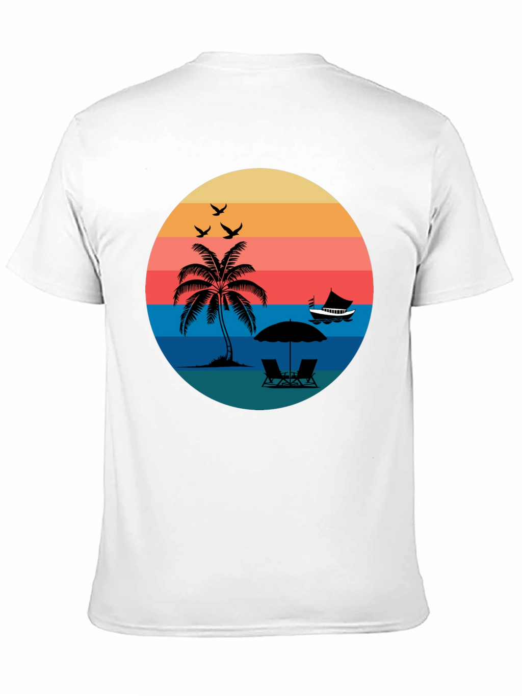 Retro Sunset Beach T-Shirt