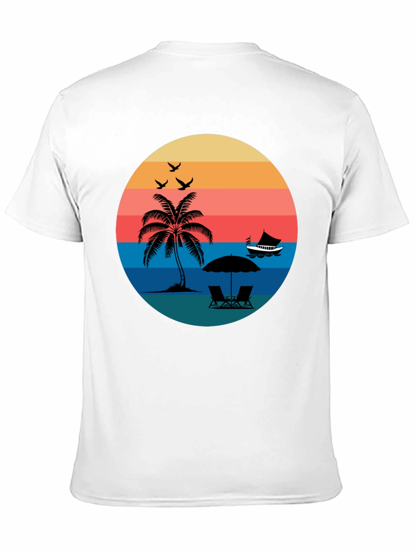 Retro Sunset Beach T-Shirt