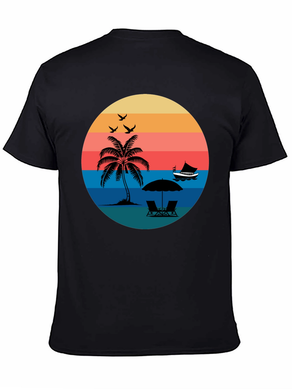 Retro Sunset Beach T-Shirt