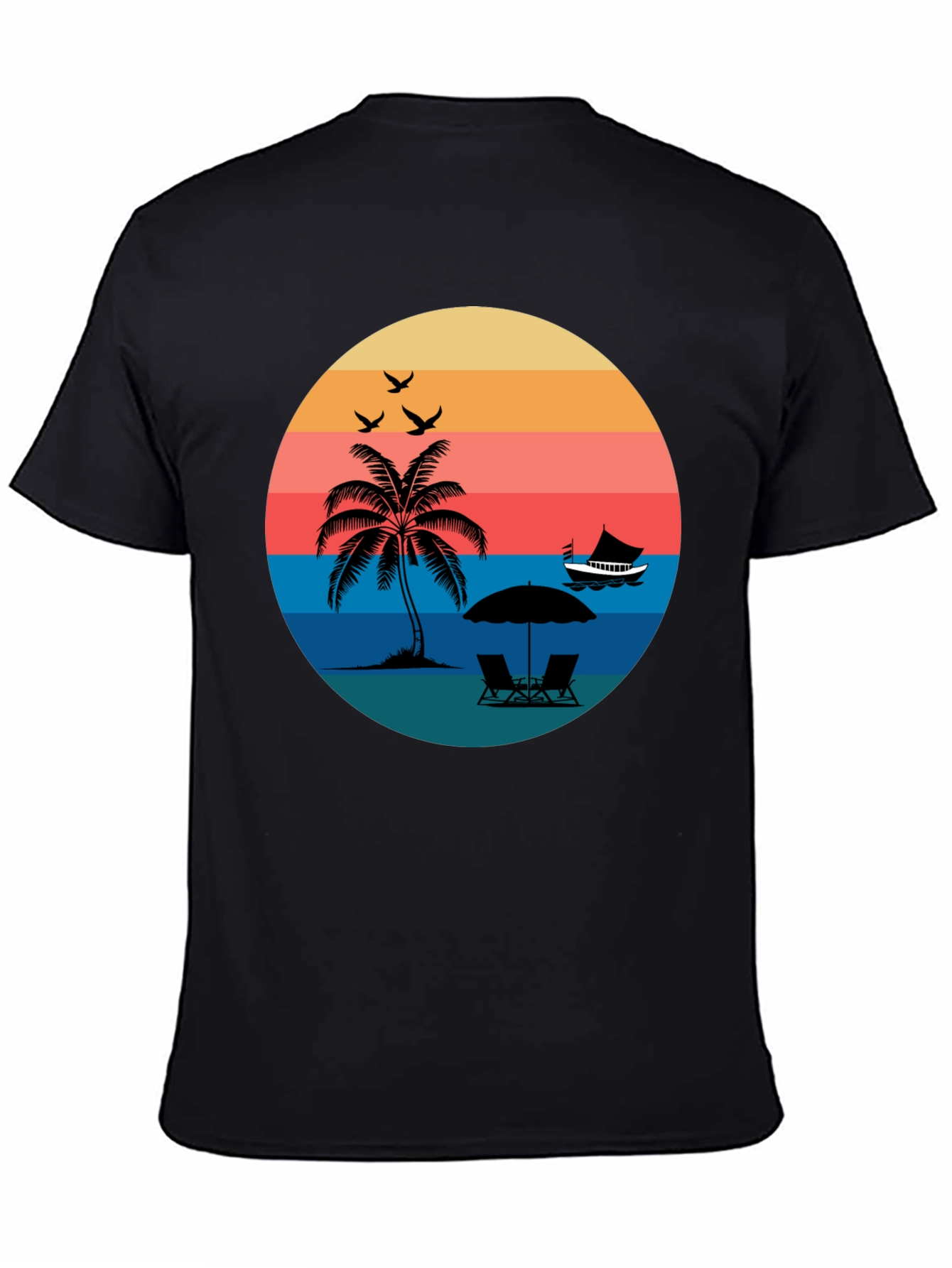 Retro Sunset Beach T-Shirt