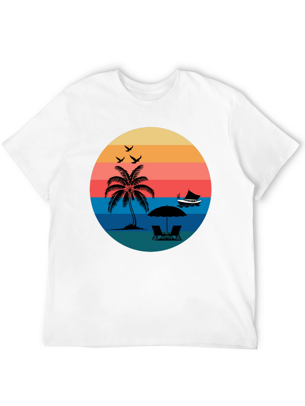 Retro Sunset Beach T-Shirt