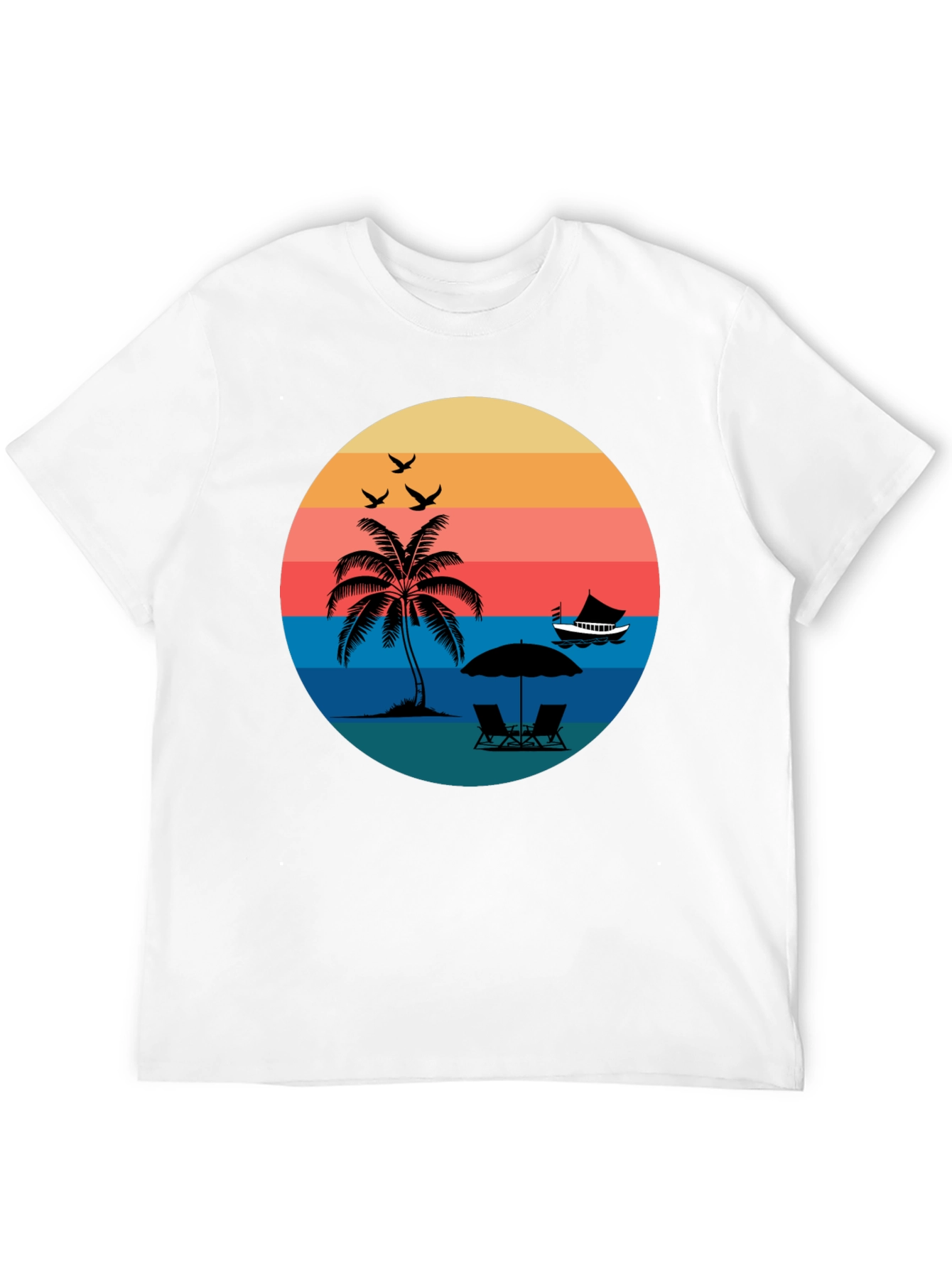 Retro Sunset Beach T-Shirt