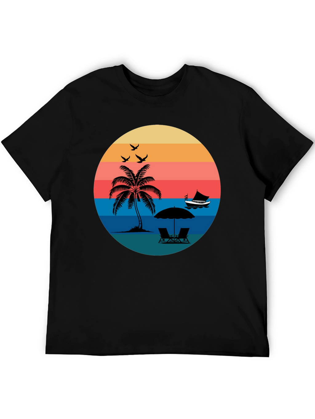 Retro Sunset Beach T-Shirt