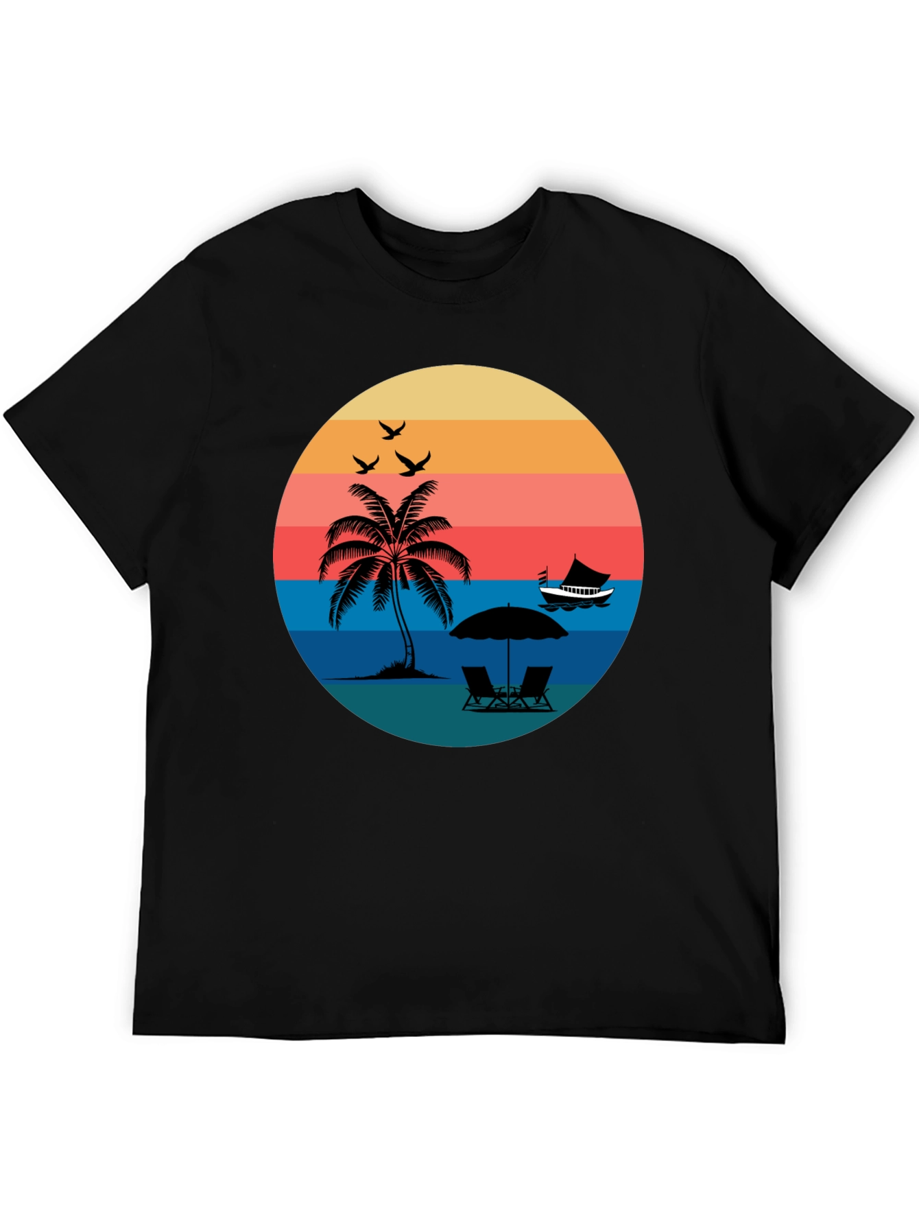 Retro Sunset Beach T-Shirt