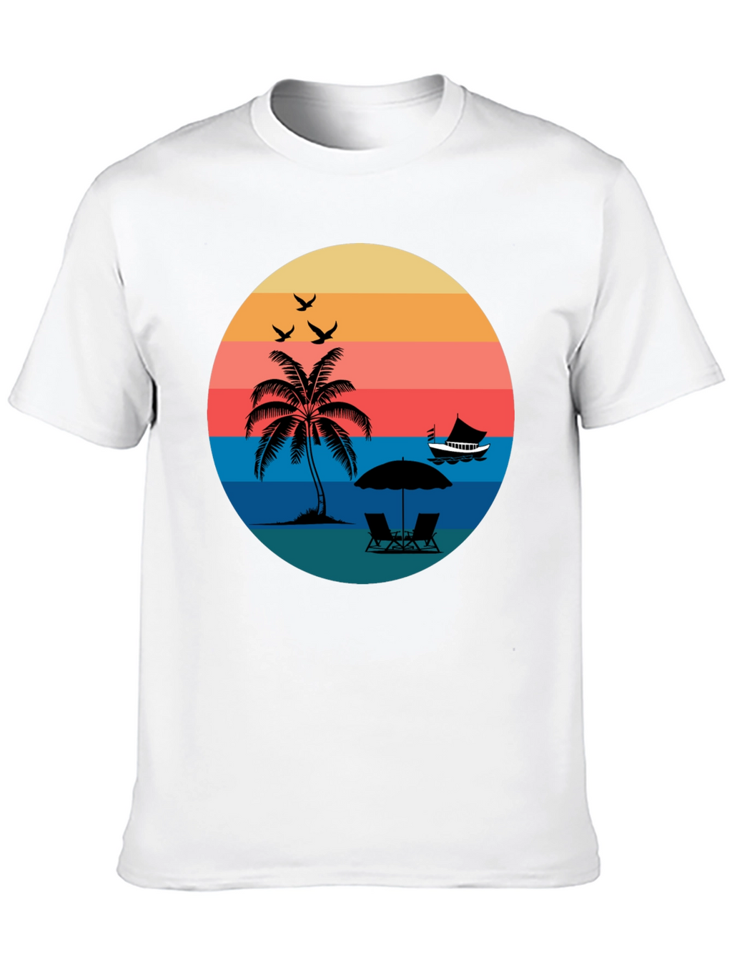Retro Sunset Beach T-Shirt