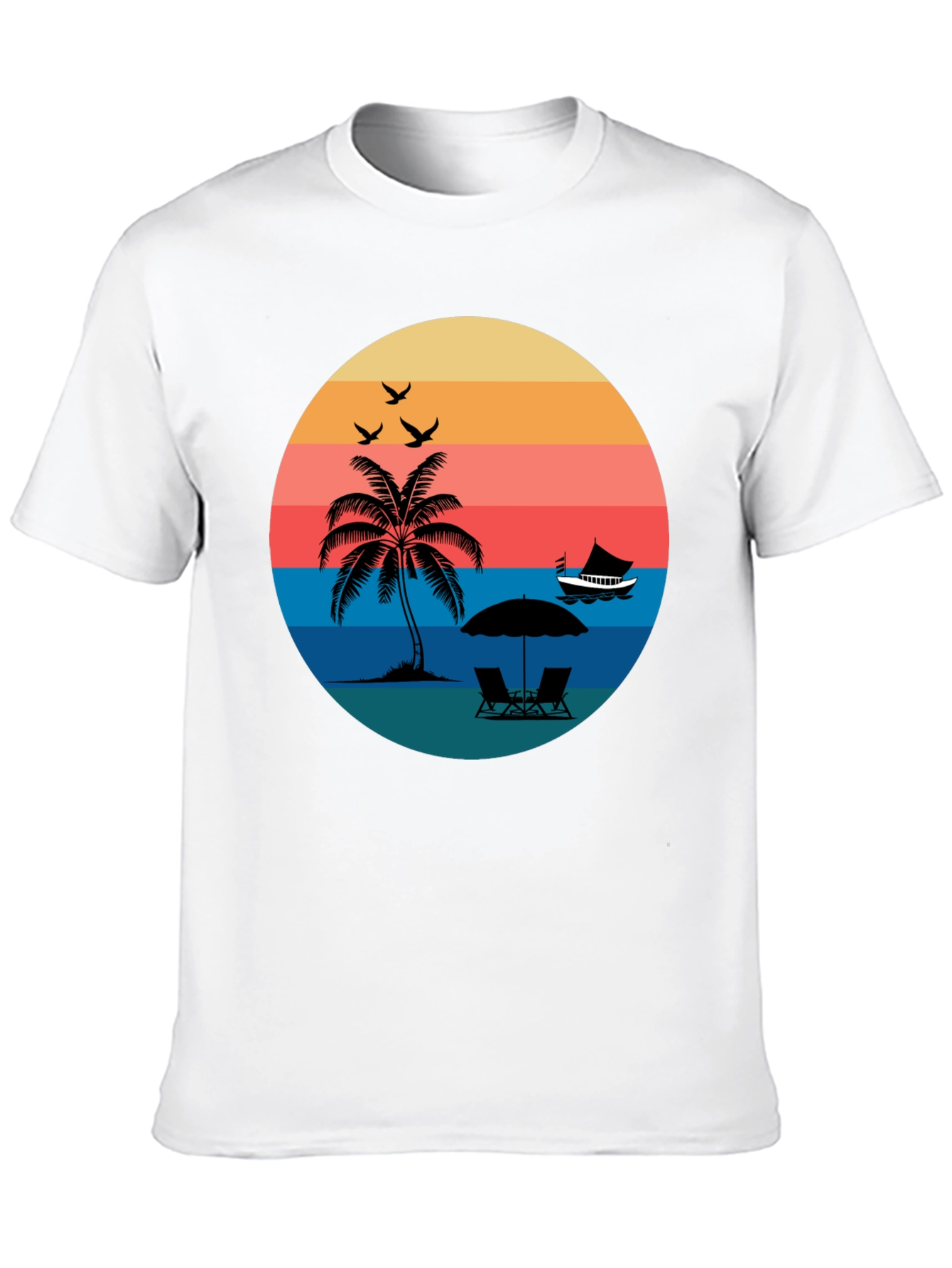 Retro Sunset Beach T-Shirt