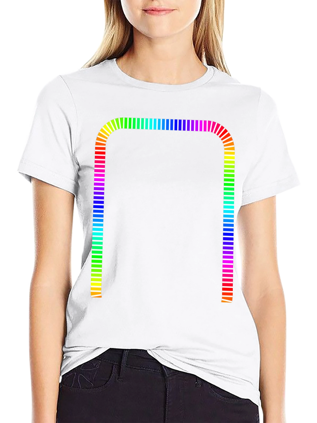 Rainbow Barcode Graphic Tee