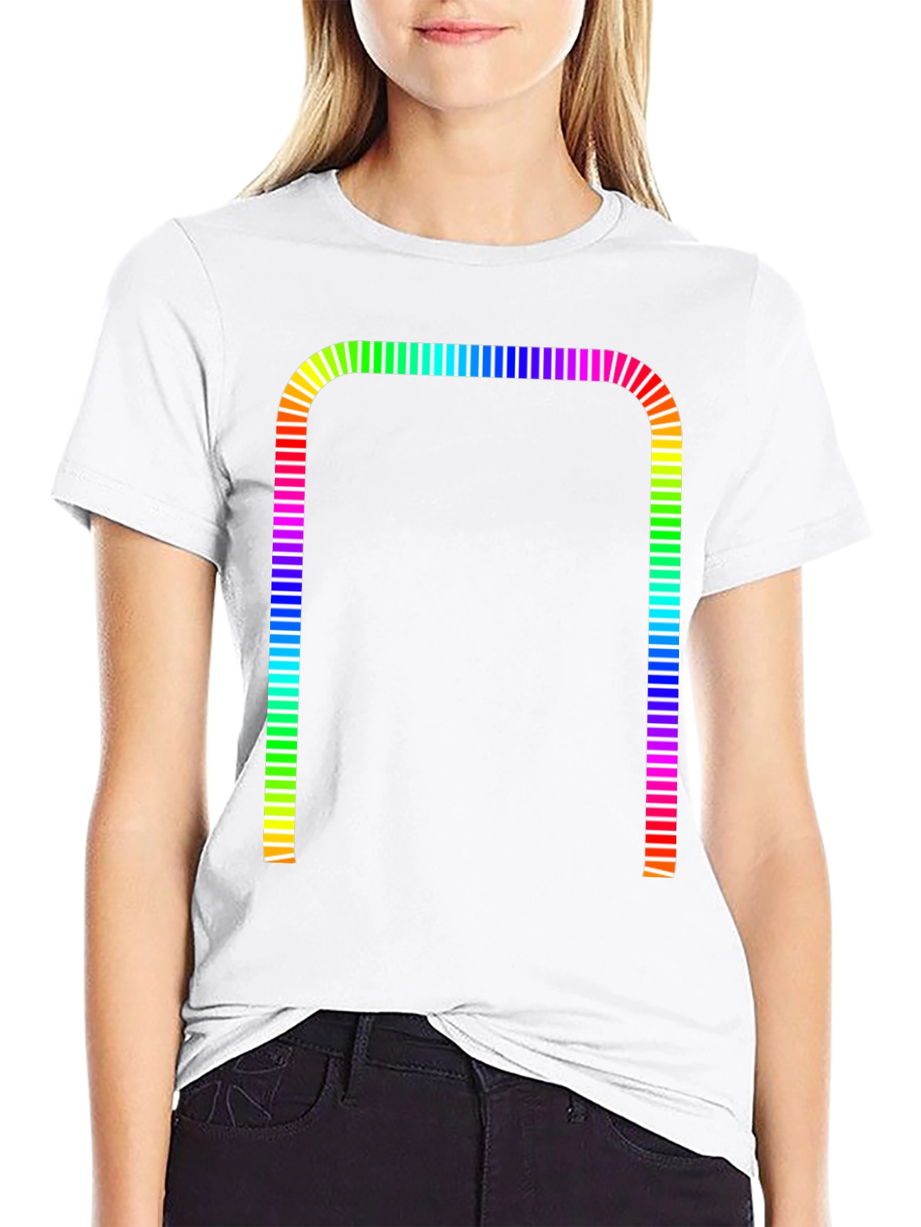 Rainbow Barcode Graphic Tee