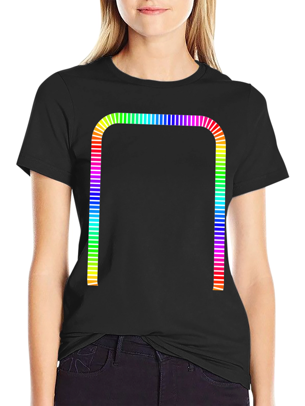 Rainbow Barcode Graphic Tee