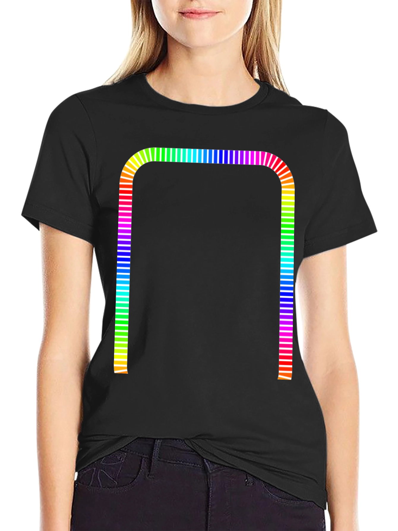 Rainbow Barcode Graphic Tee