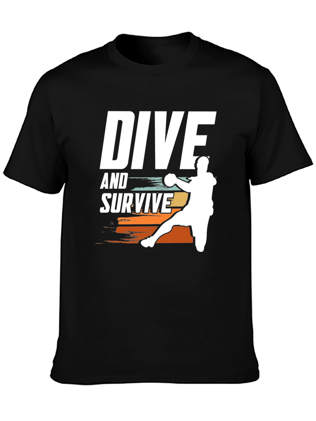 Dive and Survive Handball Player Graphic T-Shirt