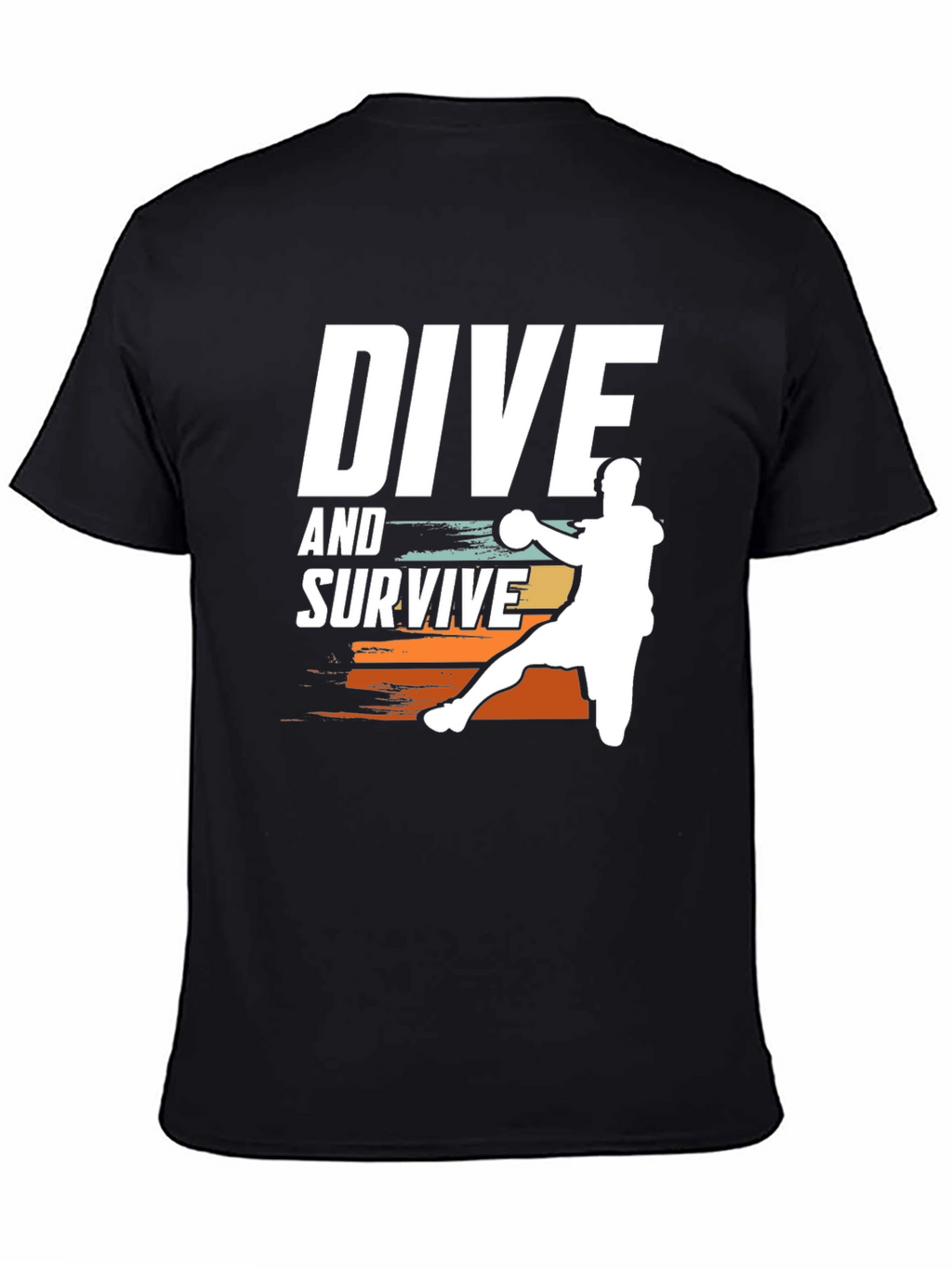 Dive and Survive Handball Player Graphic T-Shirt