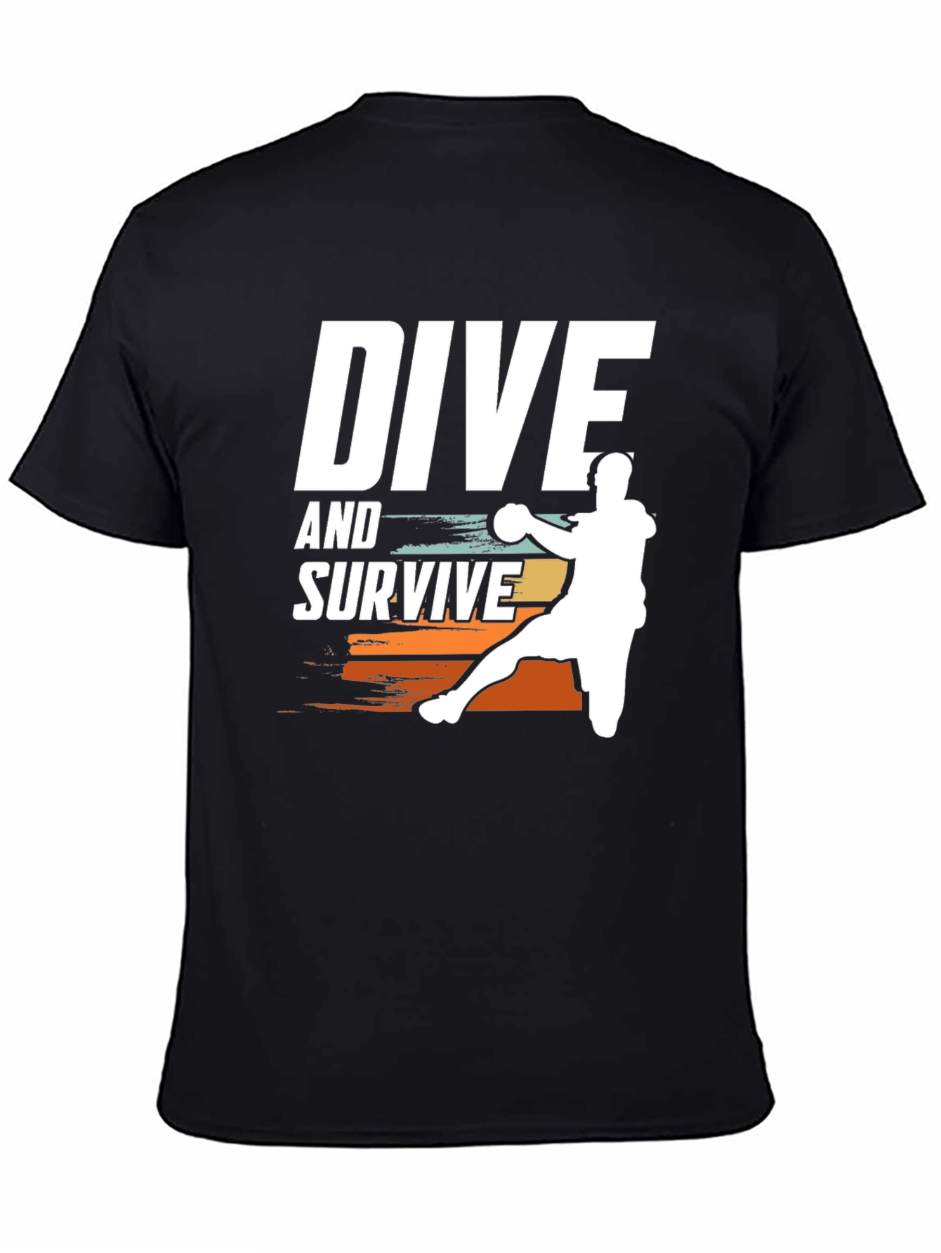 Dive and Survive Handball Player Graphic T-Shirt