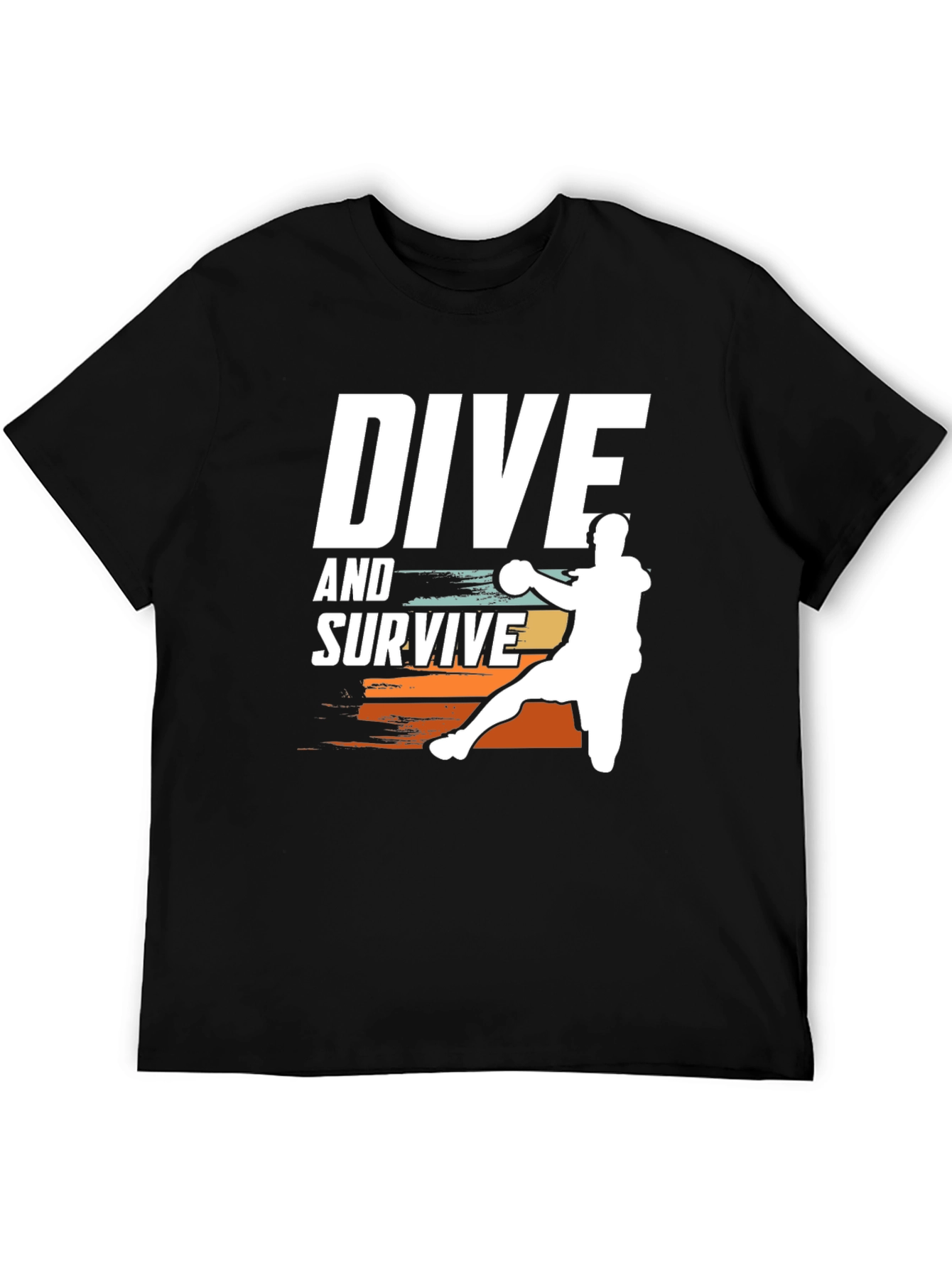 Dive and Survive Handball Player Graphic T-Shirt