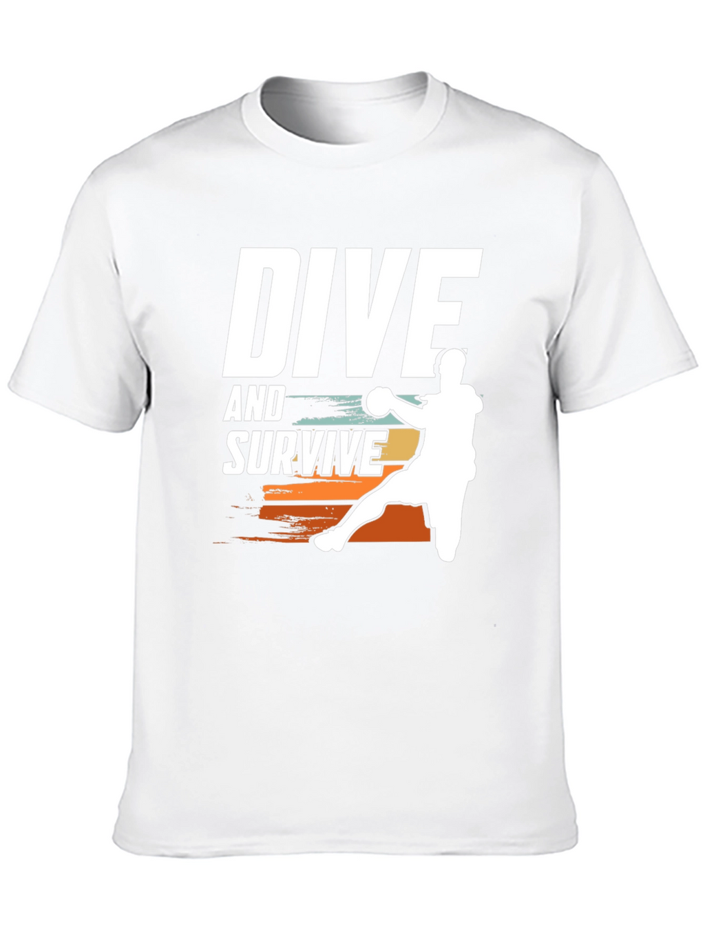 Dive and Survive Handball Player Graphic T-Shirt
