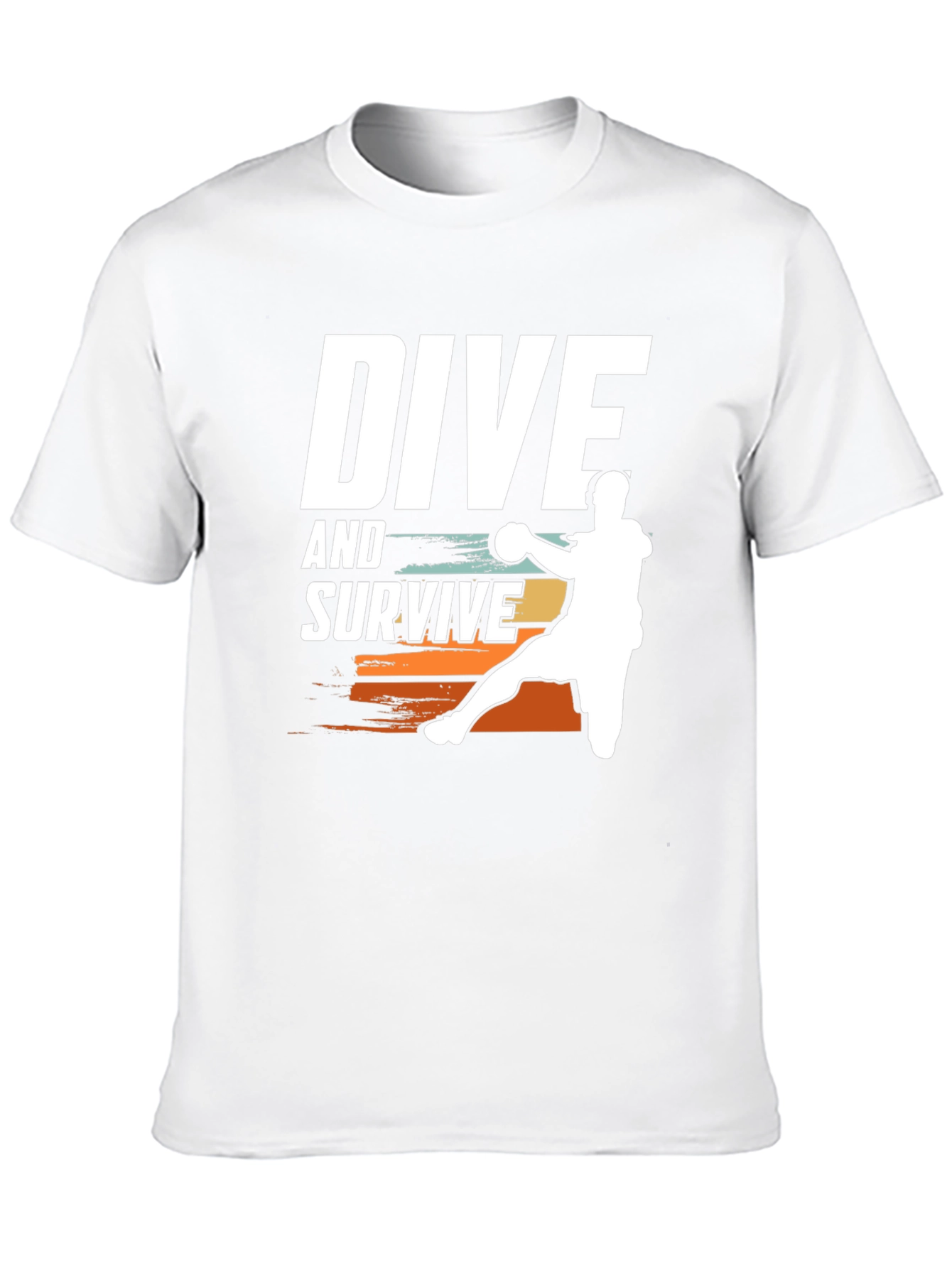 Dive and Survive Handball Player Graphic T-Shirt