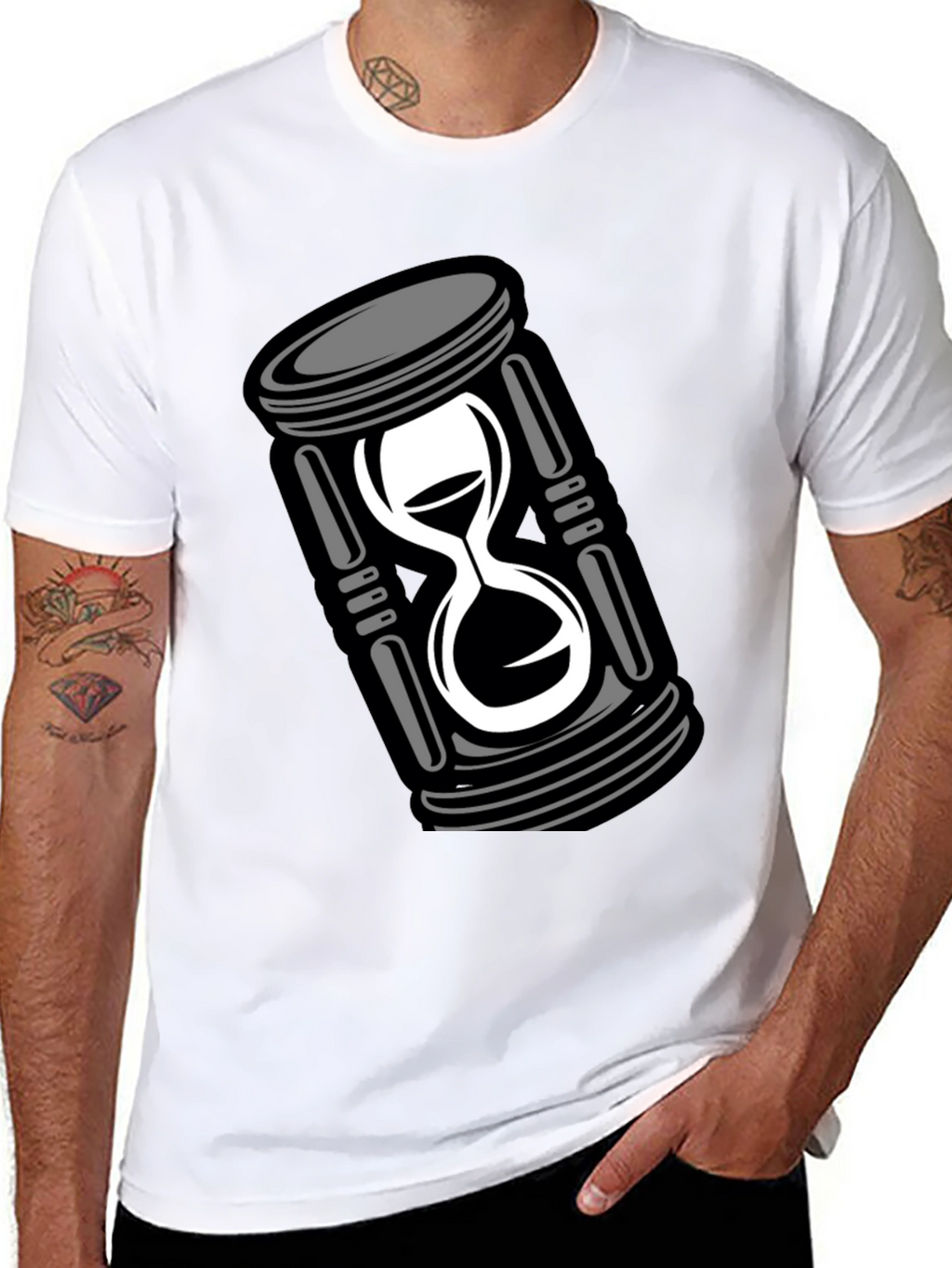 Hourglass Graphic Tee - Mens Black T-Shirt