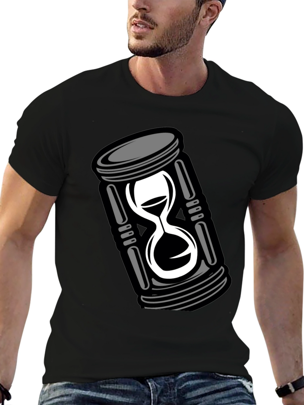 Hourglass Graphic Tee - Mens Black T-Shirt
