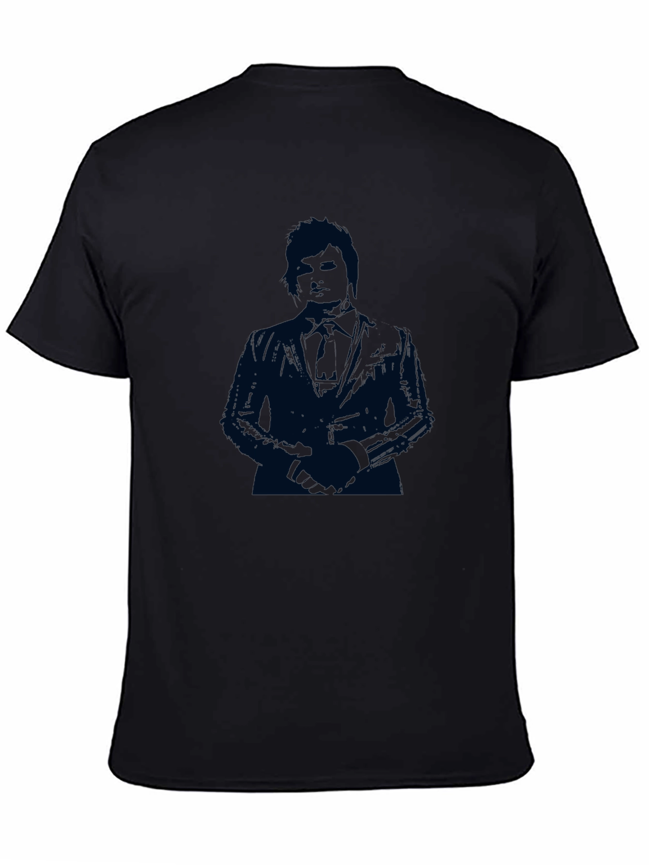 Suave Silhouette Mens Black T-Shirt