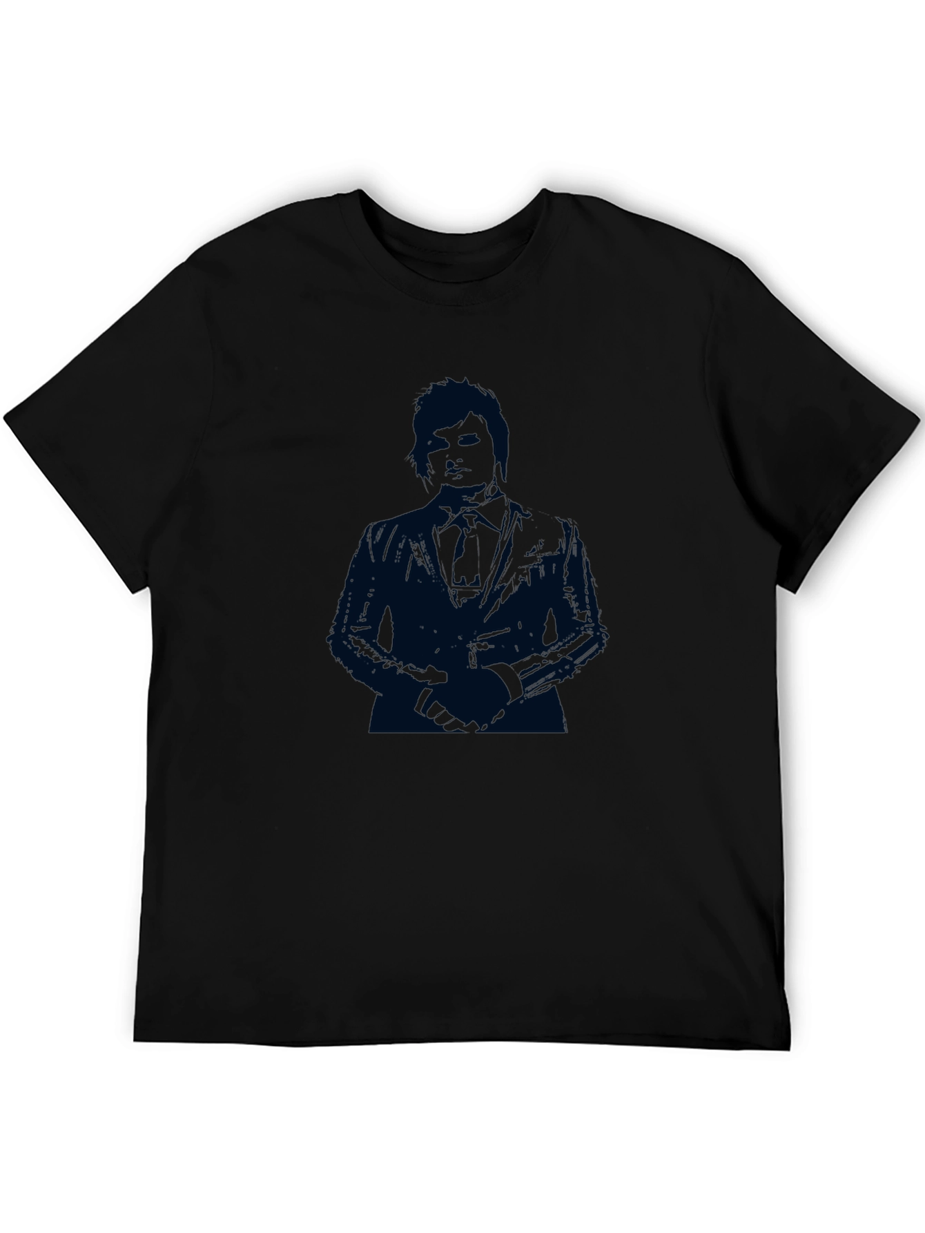 Suave Silhouette Mens Black T-Shirt