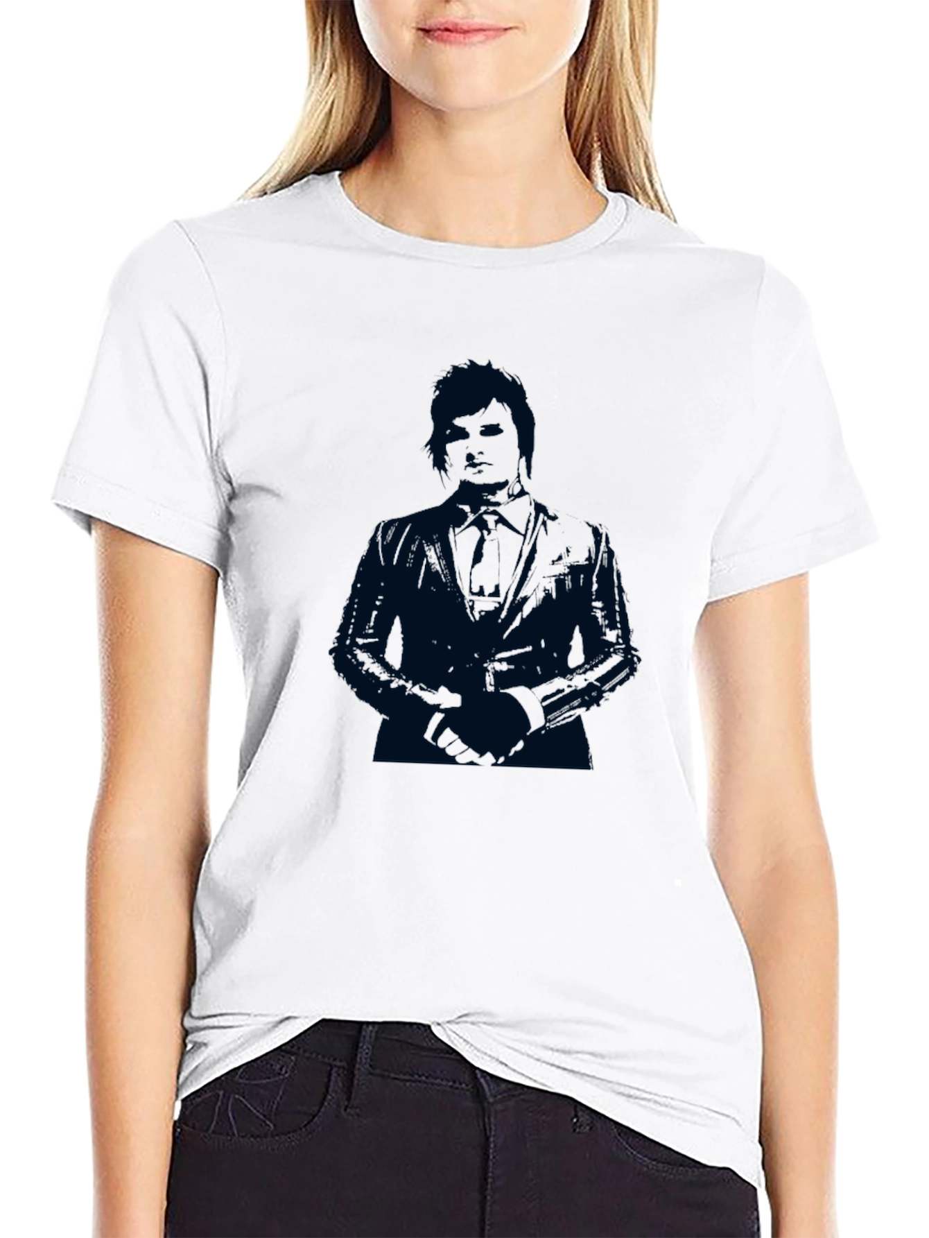 Suave Silhouette Mens Black T-Shirt