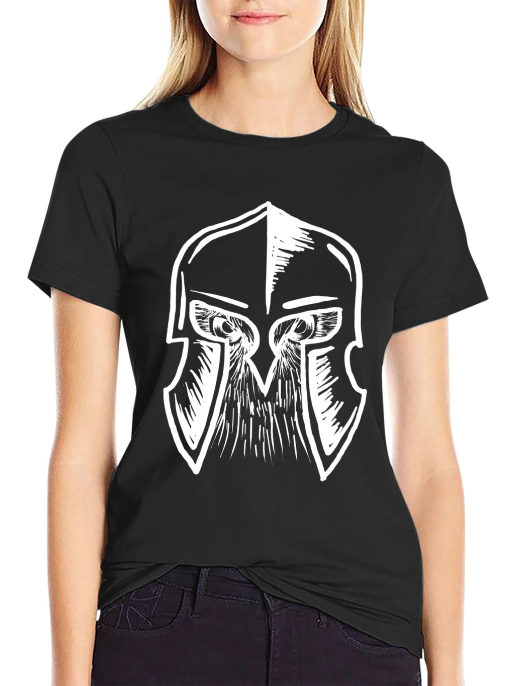 Spartan Helmet Graphic Tee - Black