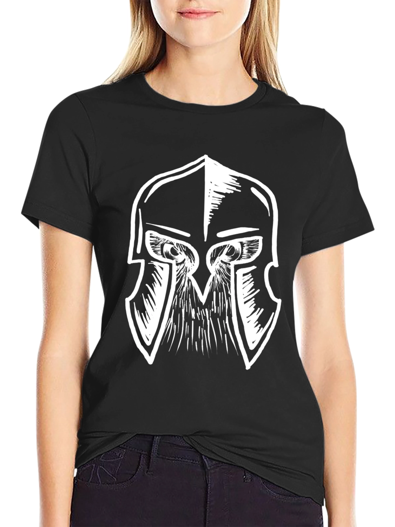 Spartan Helmet Graphic Tee - Black